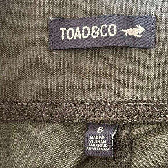 Toad & Co Rover Moto Crop Beetle Green Legging Pants Sz 6 NWT - Picture 6 of 7